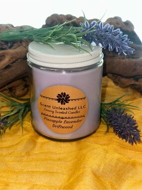 Pineapple Lavender Driftwood , SCENT UNLEASHED LLC SCENTED CANDLES